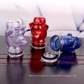 Customized Fancy 100ml 260ml orangutans head shaped glass storage jar with clip lid